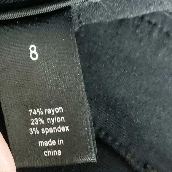 Fashion Bug Basic Black Stretchy Flare Dress Pants Pockets Hook and Bar/Zipper - Picture 8 of 10